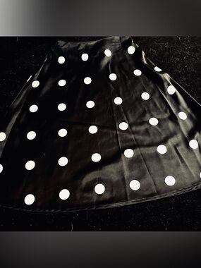 GB girls Black Skirt with White Polka Dots